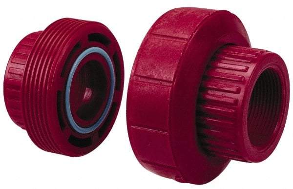 NIBCO - 1" PVDF Plastic Pipe Threaded Union - Schedule 80, FIPT x FIPT End Connections - USA Tool & Supply