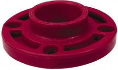 NIBCO - 2" Pipe, 6" OD, PVDF Socket Pipe Flange - Schedule 80, Red - USA Tool & Supply