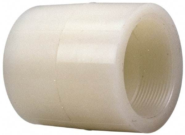 NIBCO - 1/2" PVDF Plastic Pipe Adapter Coupling - Schedule 80, S x FIPT End Connections - USA Tool & Supply