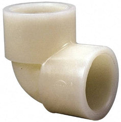 NIBCO - 1/2" PVDF Plastic Pipe 90° Elbow - Schedule 80, S x S End Connections - USA Tool & Supply