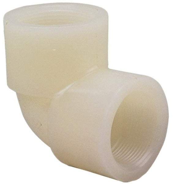NIBCO - 1/2" PVDF Plastic Pipe 90° Elbow - Schedule 80, FIPT x FIPT End Connections - USA Tool & Supply