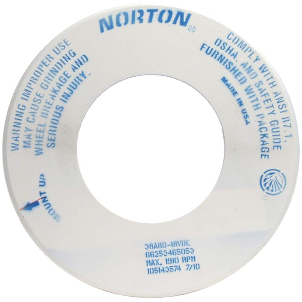 Norton - Tool & Cutter Grinding Wheels Wheel Type: Type 1 Wheel Diameter (Inch): 18 - USA Tool & Supply