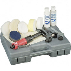 Autobrade Red - 0.4 hp, 2,300 RPM Finishing Sander - 28 CFM Air Consumption, 6.21 bar Air Pressure, 1/4 NPT Inlet - USA Tool & Supply