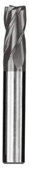 SGS - 11/16", 1-3/8" LOC, 3/4" Shank Diam, 4" OAL, 4 Flute, Solid Carbide Square End Mill - Single End, AlTiN Finish, Spiral Flute, 30° Helix, Centercutting, Right Hand Cut, Right Hand Flute, Series 1 - USA Tool & Supply