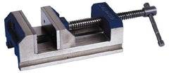 Gibraltar - 6" Jaw Opening Capacity x 2" Throat Depth, Horizontal Drill Press Vise - 6" Wide x 2" High Jaw, Stationary Base, Standard Speed, 11-15/16" OAL x 3-1/2" Overall Height - USA Tool & Supply