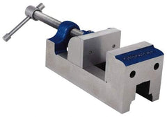 Gibraltar - 1-5/8" Jaw Opening Capacity x 1" Throat Depth, Horizontal Drill Press Vise - 1-1/2" Wide Jaw, Stationary Base, Standard Speed, 5" OAL, Cast Iron - USA Tool & Supply