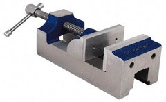 Gibraltar - 4" Jaw Opening Capacity x 1-3/4" Throat Depth, Horizontal Drill Press Vise - 4" Wide Jaw, Stationary Base, Standard Speed, 10-3/4" OAL, Cast Iron - USA Tool & Supply