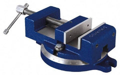 Gibraltar - 4-1/2" Jaw Width, 4" Jaw Opening Capacity, Horizontal Swivel Machine Vise - Manual Operation, 1 Station, 11-1/2" Long x 3-1/2" High x 1-1/4" Deep, 1-1/4" Jaw Height - USA Tool & Supply