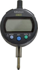 Mitutoyo - 0 to 12.7mm Range, 0.0005" Graduation, Electronic Drop Indicator - Flat Back, Accurate to 0.001", English & Metric System, LCD Display - USA Tool & Supply