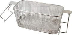 CREST ULTRASONIC - Stainless Steel Parts Washer Basket - 5" High x 133.35mm Wide x 292.1mm Long, Use with Ultrasonic Cleaners - USA Tool & Supply