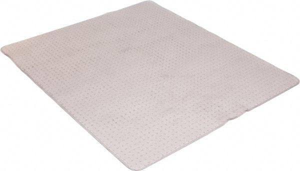 Aleco - 60" Long x 46" Wide, Chair Mat - Rectangular, Beveled Edge Style, Includes Anchorpoints - USA Tool & Supply