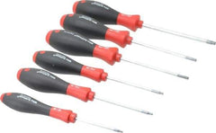 Wiha - 6 Piece Torx Screwdriver Set - Bit Sizes: Torx T8, T10, T15, T20, T25 & T30 - USA Tool & Supply