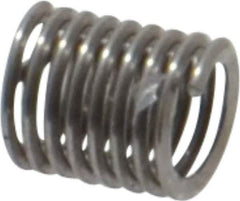 Heli-Coil - M2.5x0.45 Metric Coarse, 5mm OAL, Free Running Helical Insert - 8-1/8 Free Coils, Tanged, 304 Stainless Steel, Bright Finish, 2D Insert Length - Exact Industrial Supply