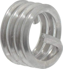 Heli-Coil - M4x0.70 Metric Coarse, 4mm OAL, Free Running Helical Insert - 3-5/8 Free Coils, Tanged, 304 Stainless Steel, Bright Finish, 1D Insert Length - USA Tool & Supply