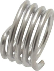 Heli-Coil - M5x0.80 Metric Coarse, 5mm OAL, Free Running Helical Insert - 4-1/8 Free Coils, Tanged, 304 Stainless Steel, Bright Finish, 1D Insert Length - USA Tool & Supply