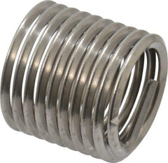 Heli-Coil - M12x1.50 Metric Fine, 18mm OAL, Free Running Helical Insert - 9-5/8 Free Coils, Tanged, 304 Stainless Steel, Bright Finish, 1-1/2D Insert Length - Exact Industrial Supply