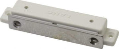 Sugatsune - 3.39" Long x 0.67" Wide x 0.51" High, Plastic & Steel Magentic Catch - White Finish, 10.5 Magnetic Force, 2-3/4" Long Strike, 15/32" Wide Strike - USA Tool & Supply