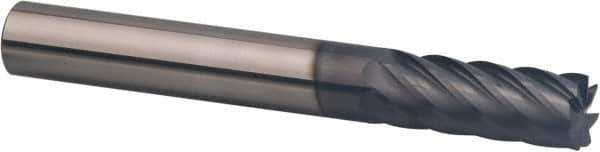 SGS - 3/16", 5/8" LOC, 3/16" Shank Diam, 2" OAL, 7 Flute, Solid Carbide Square End Mill - Single End, AlTiN Finish, Spiral Flute, 35° Helix, Centercutting, Right Hand Cut, Right Hand Flute, Series 66 - USA Tool & Supply