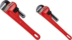 Paramount - 2 Piece, 0" to 1" & 0" to 2", Straight Pipe Wrench Set - Inch Measurement Standard - USA Tool & Supply