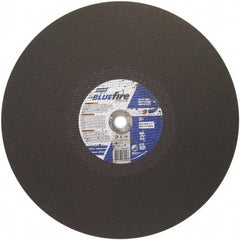 Norton - 20" 30 Grit Zirconia Alumina Cutoff Wheel - 5/32" Thick, 1" Arbor, 2,710 Max RPM, Use with Stationary Tools - USA Tool & Supply