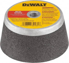 DeWALT - 5" Diam x 2" Thick, 16 Grit Surface Grinding Wheel - Aluminum Oxide/Silicon Carbide Blend, Type 11, Coarse Grade, 7,000 Max RPM, Resinoid Bond, One-Side Recess - USA Tool & Supply