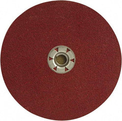 DeWALT - 5" Diam 5/8-11 Threaded Hole 24 Grit Fiber Disc - Coarse Grade, Ceramic, 12,200 Max RPM - USA Tool & Supply