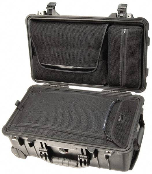 Pelican Products, Inc. - 13-13/16" Wide x 13-13/16" Deep x 9" High, Clamshell Hard Case - Black, Plastic - USA Tool & Supply