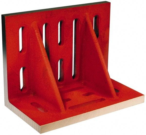 Suburban Tool - 12" Wide x 8" Deep x 9" High Cast Iron Machined Angle Plate - Standard Plate, Through-Slots on Surface, Double Web, 1" Thick, Single Plate - USA Tool & Supply