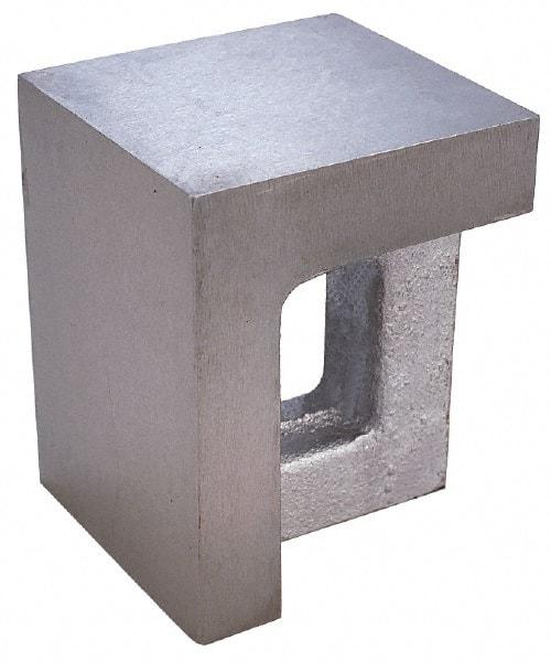 Interstate - 1 Hole, 10" High x 5-1/2" Wide x 8" Deep, Right Angle Iron - Semi-Steel, Precision Ground, Parallel & Square to within 0.0018" per 6" - USA Tool & Supply