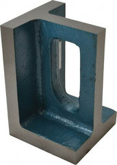 Interstate - 1 Hole, 6" High x 4" Wide x 4" Deep, Right Angle Iron - Semi-Steel, Machined, Parallel to within 0.003" per 6", Square to within 0.004" per 6" - USA Tool & Supply