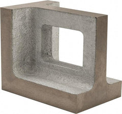 Interstate - 1 Hole, 6" High x 4" Wide x 5" Deep, Right Angle Iron - Semi-Steel, Machined, Parallel to within 0.003" per 6", Square to within 0.004" per 6" - USA Tool & Supply