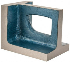 Interstate - 1 Hole, 5" High x 3-3/4" Wide x 4" Deep, Right Angle Iron - Semi-Steel, Precision Ground, Parallel & Square to within 0.0018" per 6" - USA Tool & Supply