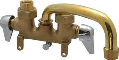 B&K Mueller - Standard, Two Handle Design, Brass, Clamp, Laundry Faucet - 6 Inch Spout, Lever Handle - USA Tool & Supply