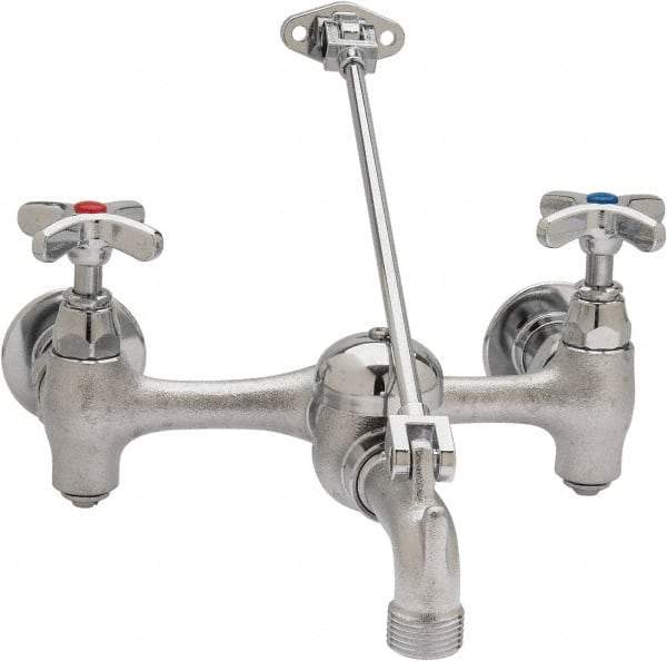 B&K Mueller - Standard, Two Handle Design, Chrome, Industrial and Laundry Faucet - Cross Handle - USA Tool & Supply