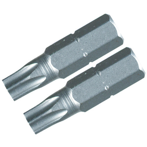 Security Torx Insert Bits. T25s × 25mm. 1/4″ Drive (2 Bit Pack). - USA Tool & Supply