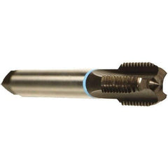 Emuge - 1/2-13 UNC 2BX 3 Flute Bright Finish Straight Flute Machine Tap - Modified Bottoming, Right Hand Thread, 3-3/8" OAL, Oversize - Exact Industrial Supply