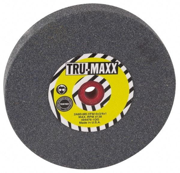 Tru-Maxx - 60 Grit Aluminum Oxide Bench & Pedestal Grinding Wheel - 12" Diam x 1-1/2" Hole x 2" Thick, 2705 Max RPM, P Hardness, Medium Grade , Vitrified Bond - USA Tool & Supply