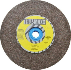 Tru-Maxx - 60 Grit Aluminum Oxide Bench & Pedestal Grinding Wheel - 5" Diam x 1" Hole x 1/2" Thick, 6495 Max RPM, O Hardness, Medium Grade , Vitrified Bond - USA Tool & Supply