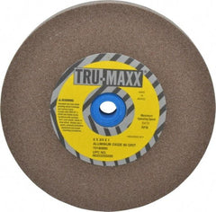 Tru-Maxx - 80 Grit Aluminum Oxide Bench & Pedestal Grinding Wheel - 6" Diam x 1" Hole x 3/4" Thick, 5410 Max RPM, O Hardness, Medium Grade , Vitrified Bond - USA Tool & Supply