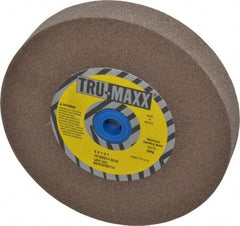 Tru-Maxx - 80 Grit Aluminum Oxide Bench & Pedestal Grinding Wheel - 6" Diam x 1" Hole x 1" Thick, 5410 Max RPM, O Hardness, Medium Grade , Vitrified Bond - USA Tool & Supply