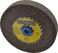 Tru-Maxx - 36 Grit Aluminum Oxide Bench & Pedestal Grinding Wheel - 6" Diam x 1" Hole x 1" Thick, 5410 Max RPM, O Hardness, Very Coarse Grade , Vitrified Bond - USA Tool & Supply