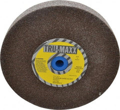Tru-Maxx - 46 Grit Aluminum Oxide Bench & Pedestal Grinding Wheel - 7" Diam x 1" Hole x 1" Thick, 3600 Max RPM, O Hardness, Coarse Grade , Vitrified Bond - USA Tool & Supply