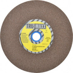 Tru-Maxx - 60 Grit Aluminum Oxide Bench & Pedestal Grinding Wheel - 7" Diam x 1" Hole x 1" Thick, 3600 Max RPM, O Hardness, Medium Grade , Vitrified Bond - USA Tool & Supply