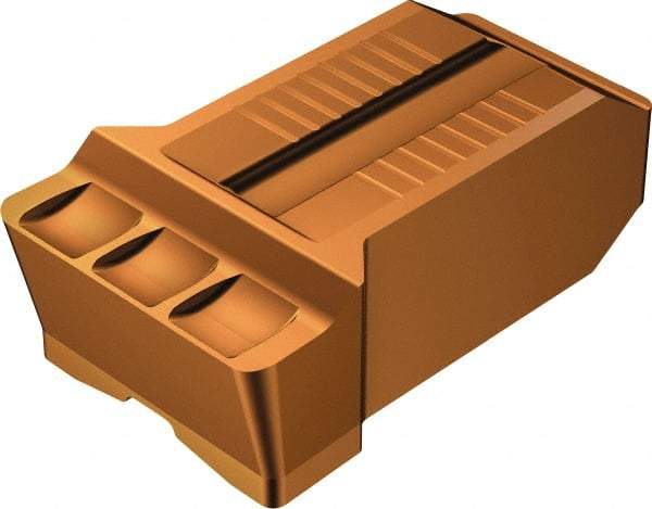 Sandvik Coromant - RN123 GR Grade 1125, 15mm Cutting Width Carbide Grooving Insert - Neutral, 1.2mm Corner Radius, TiAlN Finish - USA Tool & Supply
