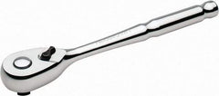 Paramount - 3/8" Drive Pear Head Quick-Release Ratchet - Chrome Finish, 8" OAL, 72 Gear Teeth - USA Tool & Supply