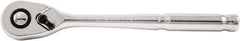 Paramount - 1/2" Drive Pear Head Quick-Release Ratchet - Chrome Finish, 10" OAL, 60 Gear Teeth - USA Tool & Supply