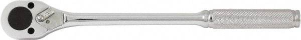 Paramount - 3/8" Drive Pear Head Standard Ratchet - Chrome Finish, 11" OAL, 24 Gear Teeth, Standard Head - USA Tool & Supply