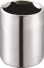 Paramount - 5/8", 1/4" Drive, Standard Hand Socket - 6 Points, 7/8" OAL, Alloy Steel, Chrome Finish - USA Tool & Supply