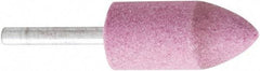 Camel Grinding Wheels - 7/8" Head Diam x 2" Thickness, A11, Tree End, Aluminum Oxide Mounted Point - Pink, Medium Grade - USA Tool & Supply