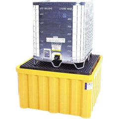 UltraTech - 400 Gal Sump, 8,000 Lb Capacity, Polyethylene Spill Deck or Pallet - 59" Long x 59" Wide x 33" High, Drain Included, 1 Tank Drum Configuration - USA Tool & Supply